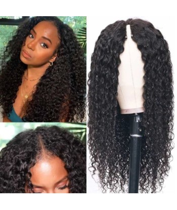 Perruque V-Part Deep Wave Brun Foncé Pour