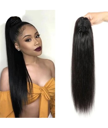 Queue de cheval Ponytail  Noir à Pince Naturel Remy Hair Straight 2024