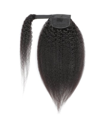 Queue de cheval Ponytail  Noir Ruban Magique Remy Hair Kinky Straight shop