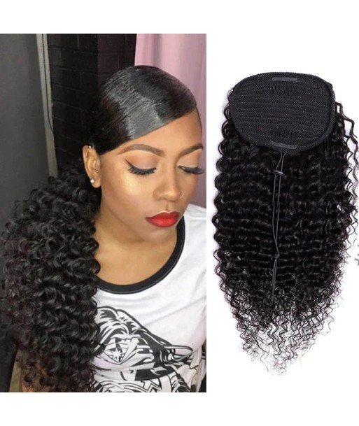 Queue de cheval Ponytail  Noir A Cordon Remy Hair Deep Wave livraison gratuite