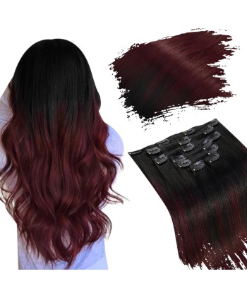 Kit Extensions à Clips Straight Ombre Brun Foncé 99J 120 gr en linge