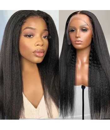 Perruque Lace Wig 5x5 Cheveux Yaki Straight - Densité 150% - Texture Naturelle Amélioration de cerveau avec