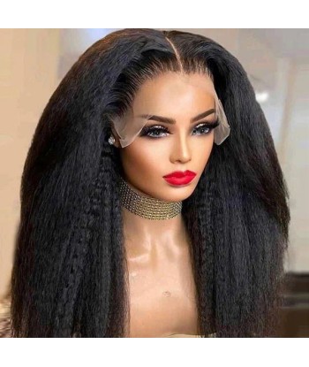 Perruque Lace Wig 5x5 Cheveux Yaki Straight - Densité 150% - Texture Naturelle Amélioration de cerveau avec