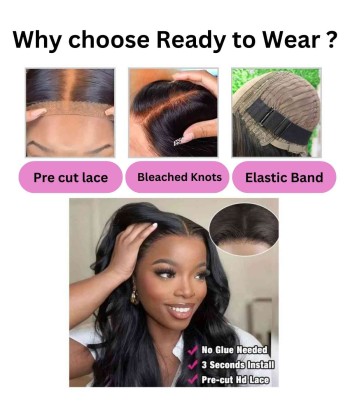 Prédécoupé Front lace Body Wave Brun Foncé « prêt-à-porter » DESTOCKAGE en ligne des produits 