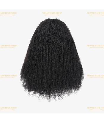 Perruque V-Part Kinky Curly Brun Foncé en linge