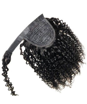 Queue de cheval Ponytail  Noir Ruban Magique Remy Hair Kinky Curly la chaussure