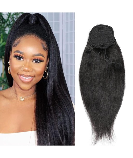 Queue de cheval Ponytail  Noir A Cordon Remy Hair Yaki Straight Découvrez la collection