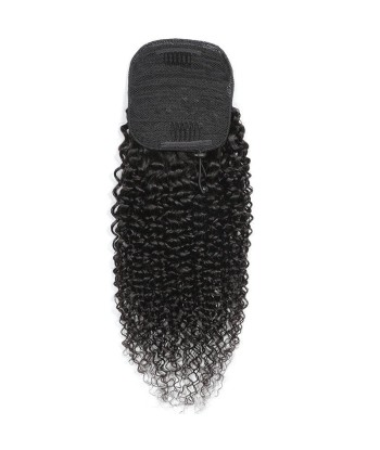 Queue de cheval Ponytail  Noir A Cordon Remy Hair Kinky Curly À commander