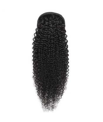 Queue de cheval Ponytail  Noir A Cordon Remy Hair Kinky Curly À commander