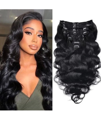 Kit Extensions à Clips Body Wave Noir 120 gr s'inspire de l'anatomie humaine